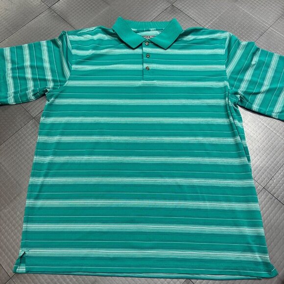 PEBBLE BEACH MENS GREEN GOLF POLO XL DRI FIT SHIRT - Picture 1 of 8